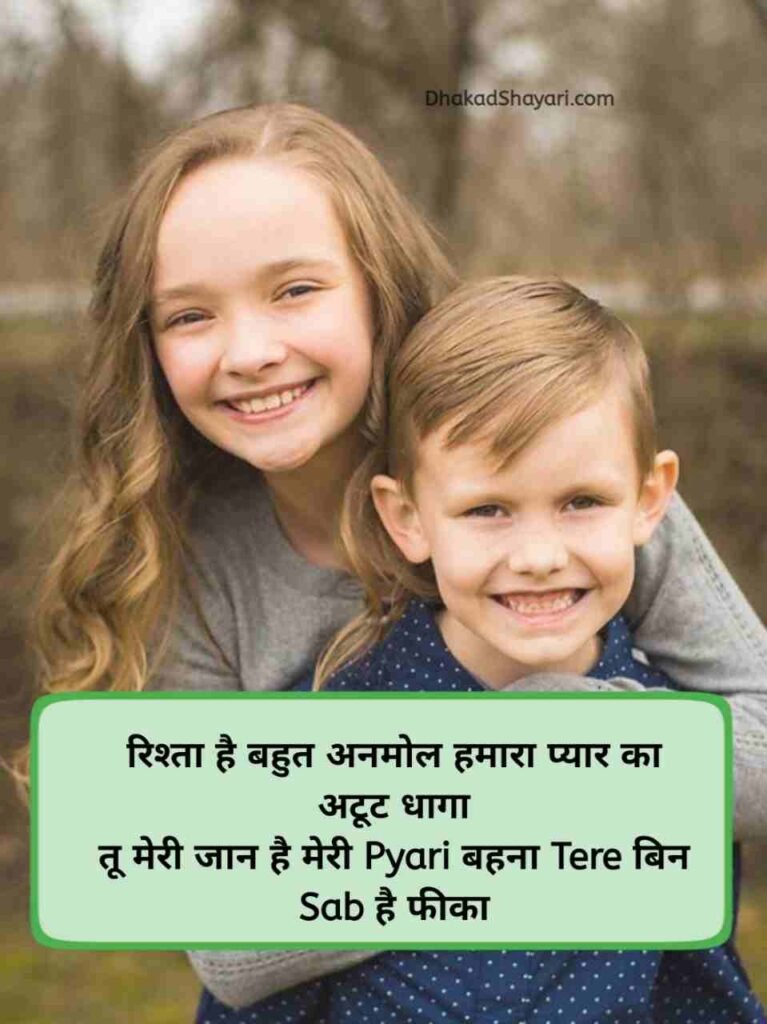 Bhai Behan 2 Line Shayari